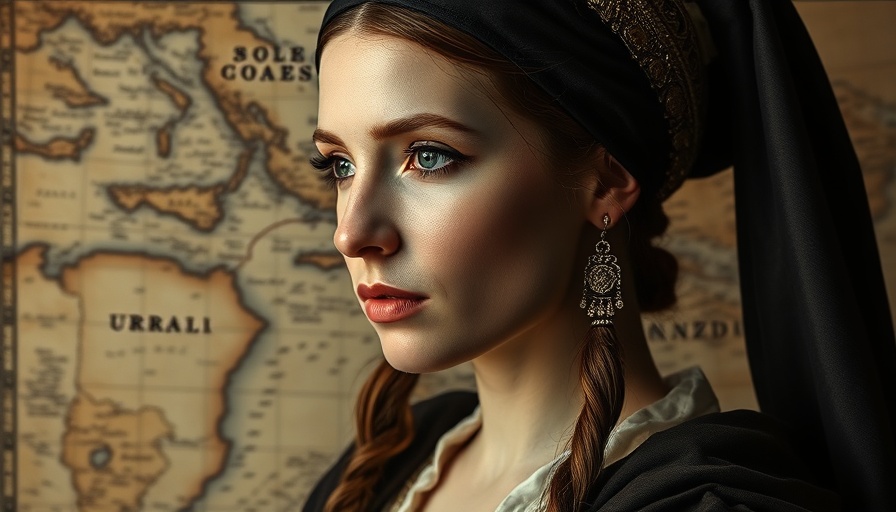 Historical fiction mystery book cover featuring a Renaissance woman on an old map.