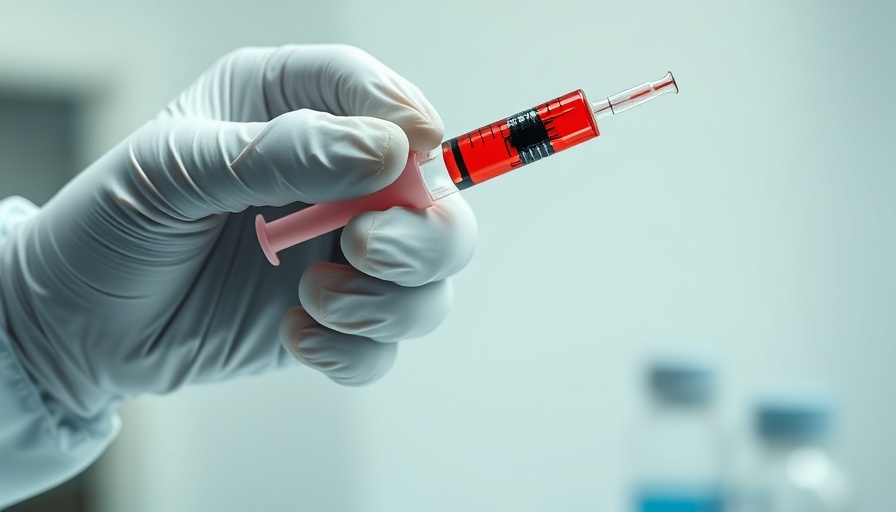 Medical professional handling syringe for RNA-based liquid biopsy colorectal cancer detection.