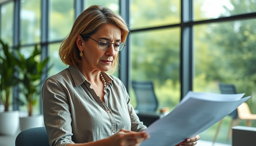 Focused woman in office planning finances after divorce.