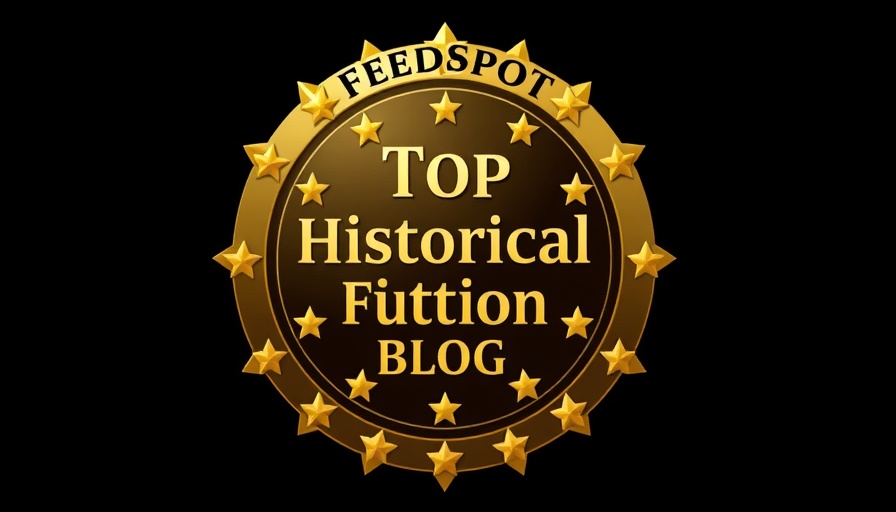 Award badge for top historical fiction blog by FeedSpot