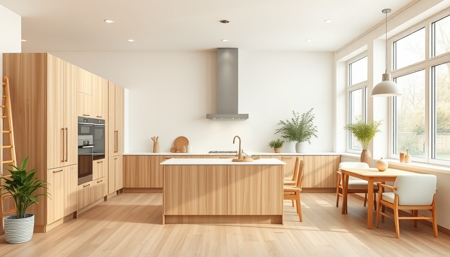 Warm wood kitchen with Scandinavian design, organic Copenhagen kitchen designs.