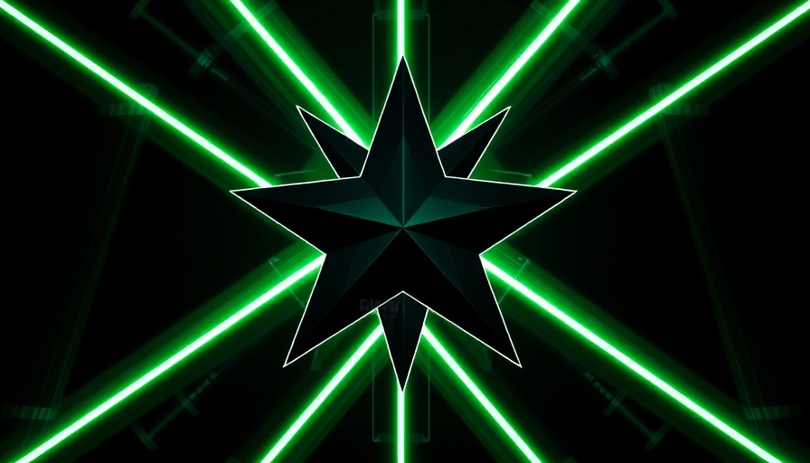 Geometric star on neon green and black stripes, personalizing AI conversations.