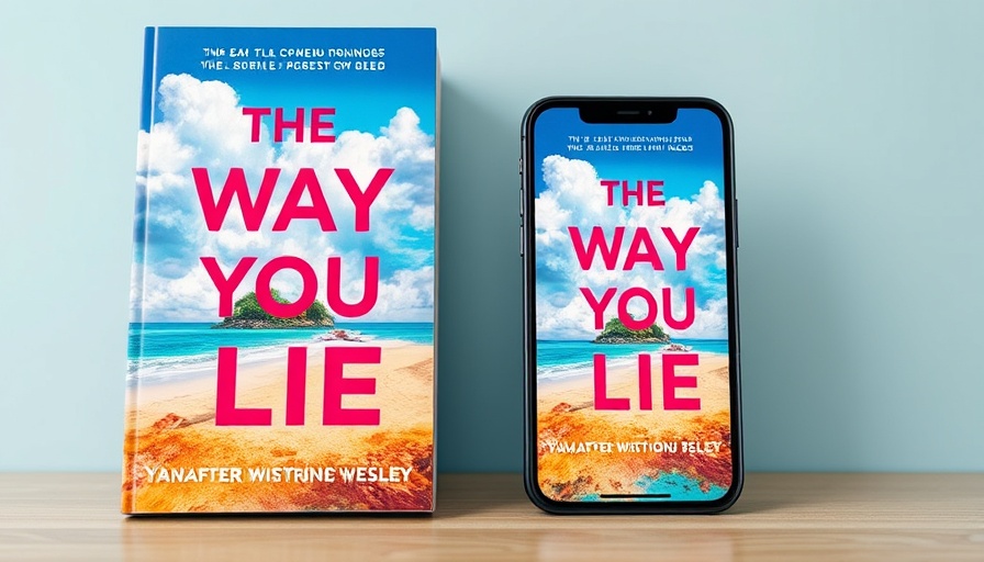 Tropical island book cover for 'The Way You Lie'.
