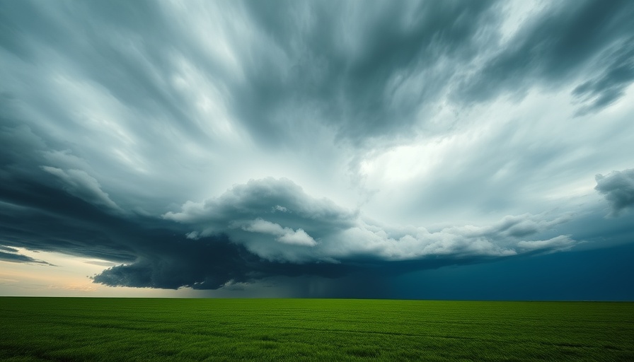 Dramatic storm clouds over field illustrating AI and cloud seeding.