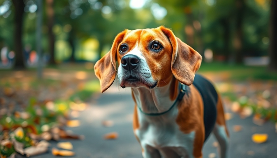 Expressive beagle on book cover background for historical fiction mystery.