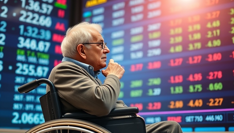 Elderly person observes stock market data, Venture Capital Bailout 401(k).