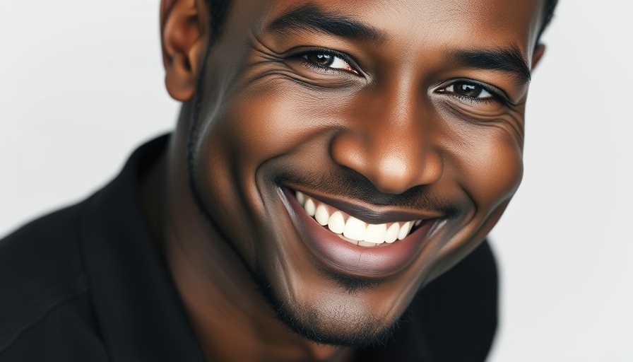 Portrait of a smiling man in a black shirt representing decentralized income verification.