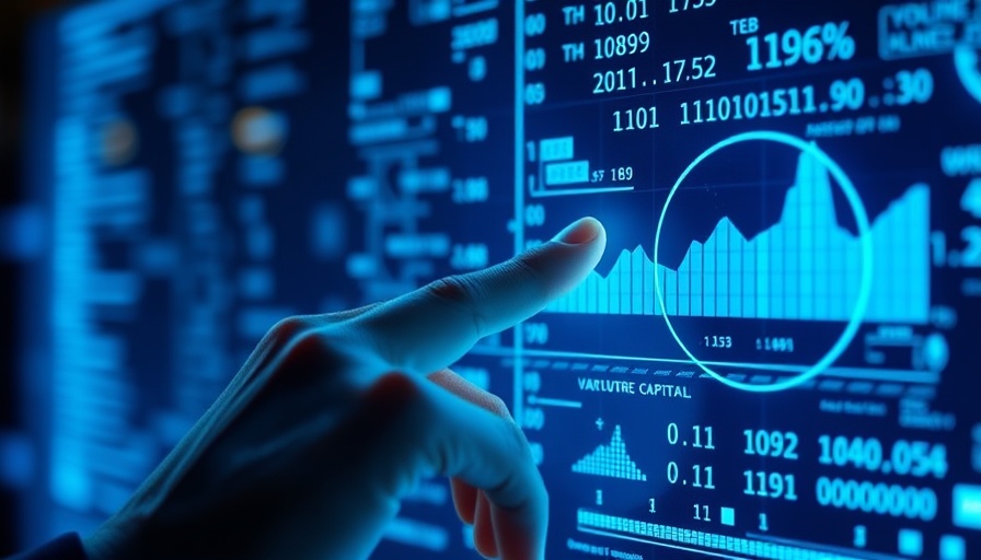Futuristic interface symbolizing Indiana tech venture capital activity decline.