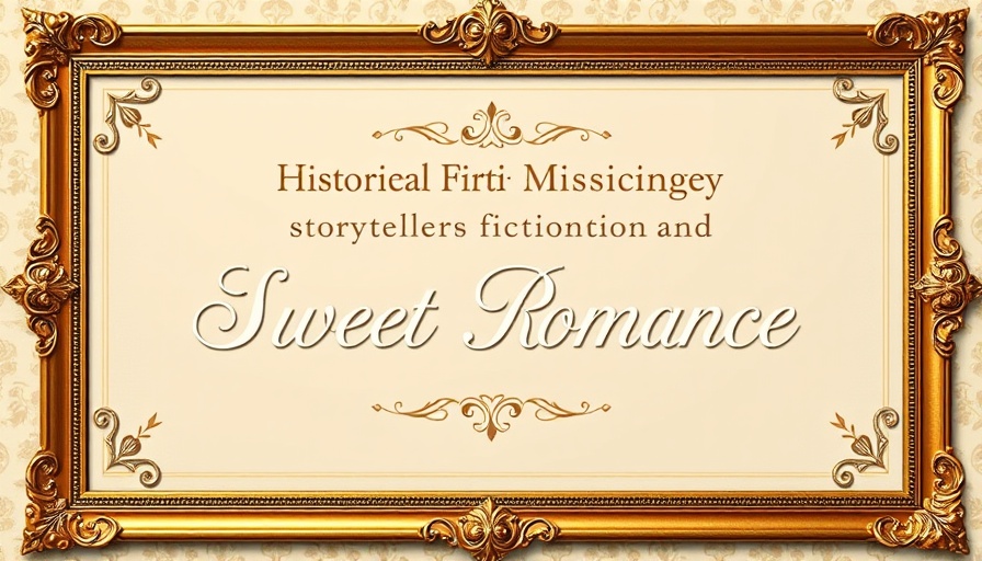 Vintage framed text for historical fiction storyteller with ornate design.