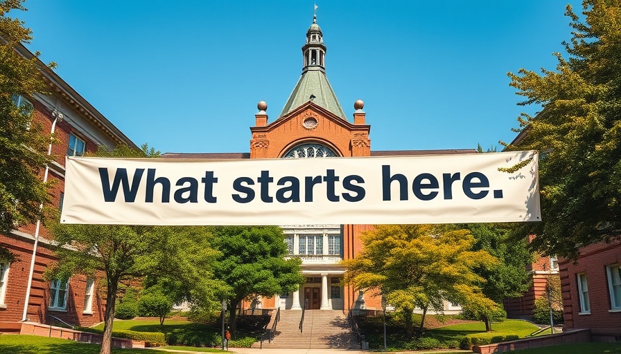 AI Guidelines in Education across a historic campus setting.