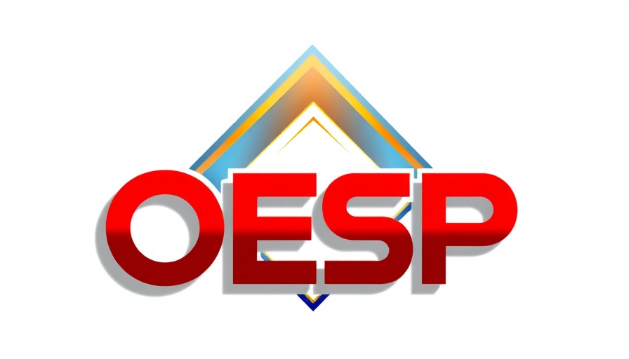 OESP logo with dynamic gradient and modern design.