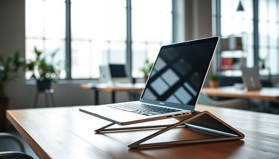 Modern laptop in contemporary setting with natural light.