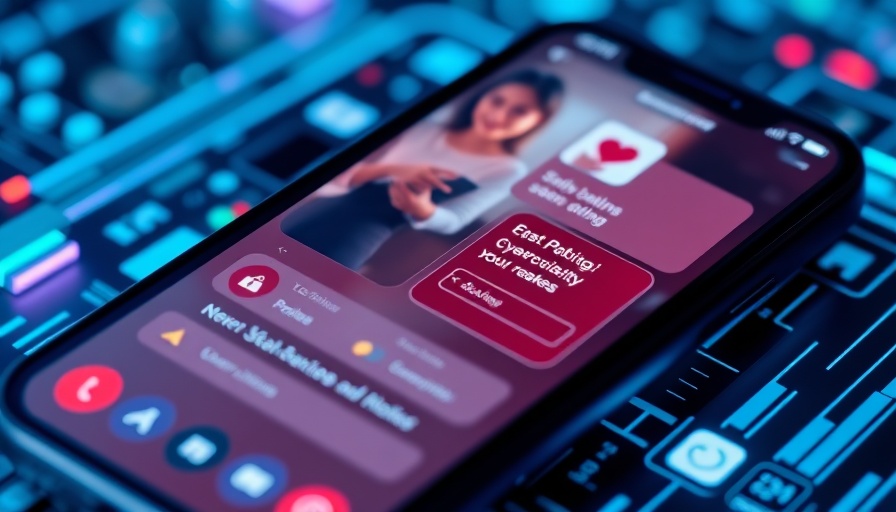 Smartphones displaying cybersecurity features in dating apps.
