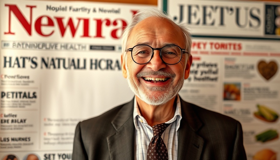Elderly man smiling on magazine cover about natural health, related to bioidentical hormone therapy.