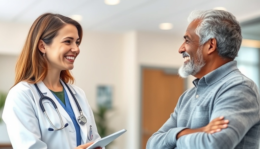 Healthcare professional consultation for natural hormone balancing in a clinic.