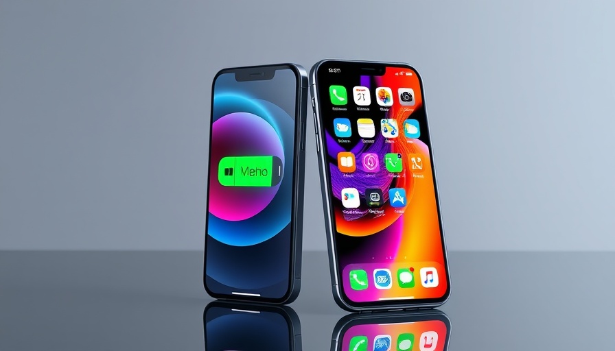 Smartphones demonstrating battery life enhancement in iOS 26.