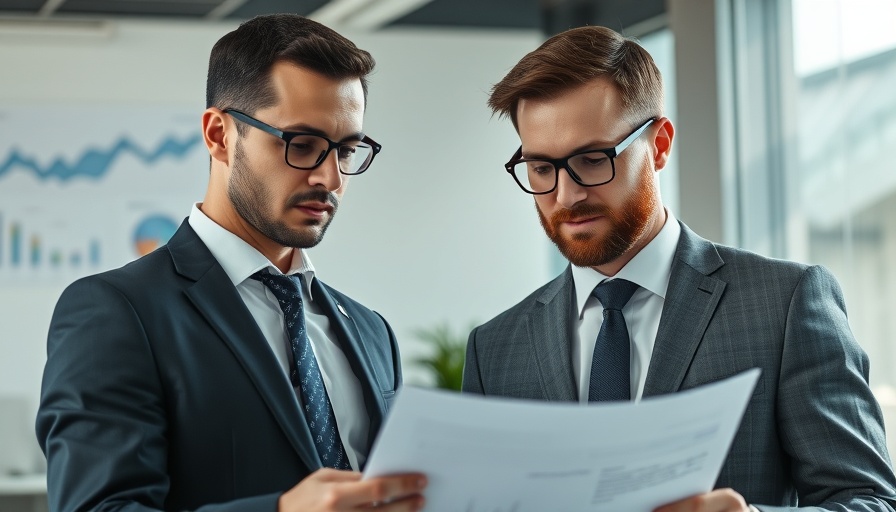 Businessmen discussing break-even analysis strategies in office.