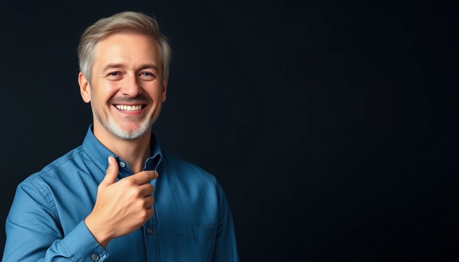Mature man in blue shirt confidently presenting, Apple acquisition strategy