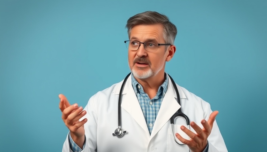Doctor delivering health advice earnestly, addressing hypocrisy.