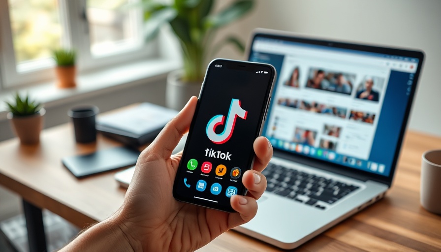 Smartphone with TikTok app displayed, optimizing for maximizing earnings on TikTok videos.