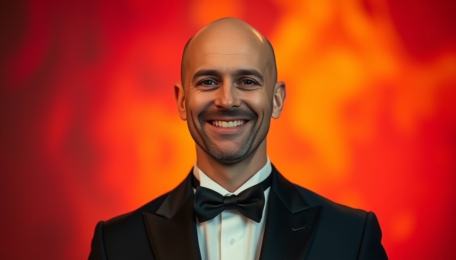 Confident man in tuxedo symbolizing business growth capital.