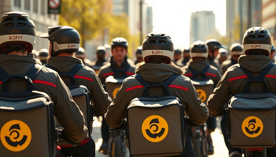 Nigerian food delivery investment: riders with delivery bags and motorcycles.