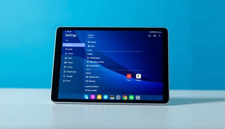 Tablet settings screen optimizing essential settings for battery life.
