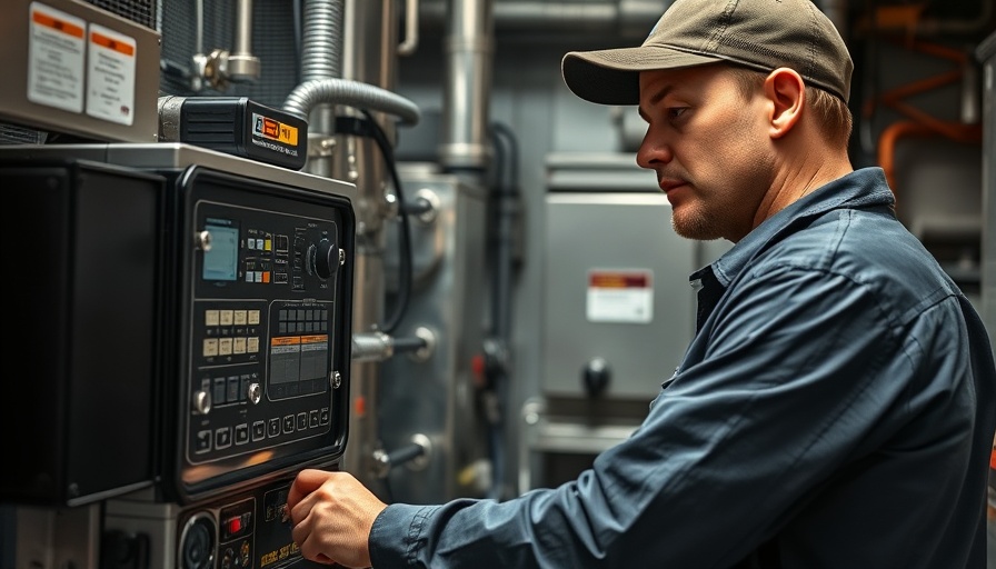 Technician examines A2L system under EPA Technology Transitions Rule.