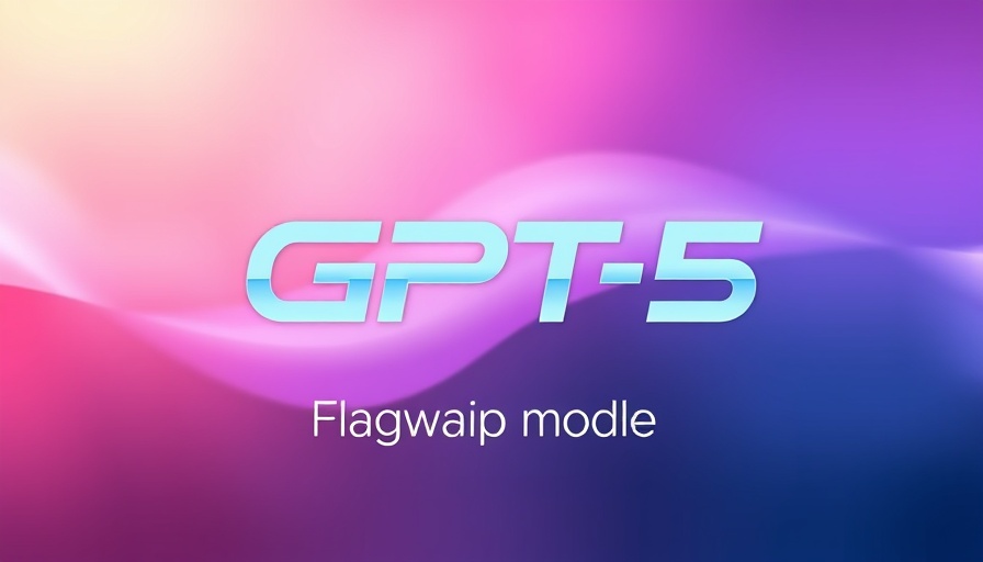 GPT-5 logo on a colorful gradient backdrop, symbolizing business growth.