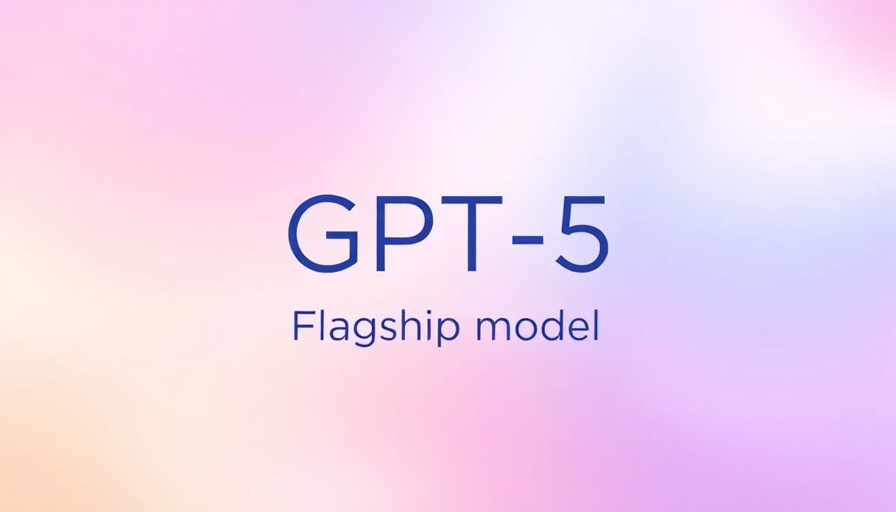 GPT-5 friendlier AI concept on pastel gradient.