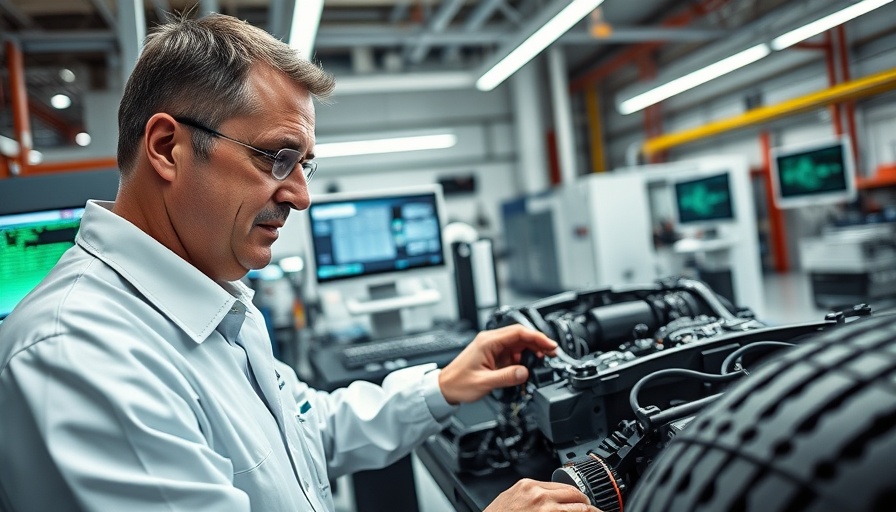 High-tech lab with electric car chassis, representing Swedish climate VC fundraising.