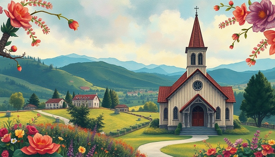 Cozy mystery novel cover by Rev Penny Stephens featuring vibrant church illustration.