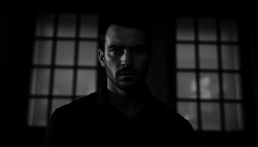 Moody man embodying dark romance in mafia literature.