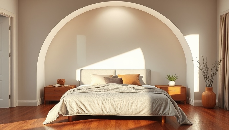 Chic bedroom design inspiration with elegant arched entrance.