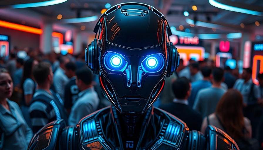 Futuristic robot at tech event, symbolizing OpenAI valuation