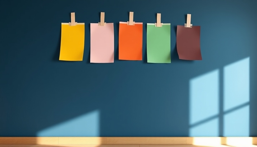 Non-Plastic Paints: varied color swatches display on a dark blue wall.