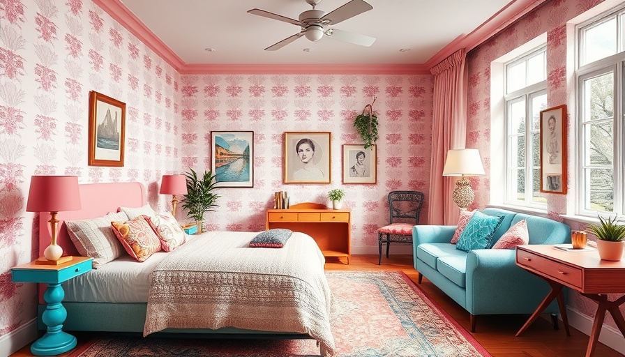 Cozy bedroom with patterned decor to keep your home cool without AC.