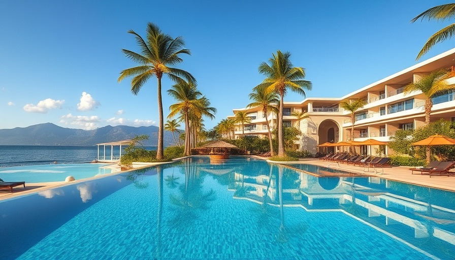 Luxurious Los Cabos hotel with infinity pool and ocean view, emphasizing sustainability.