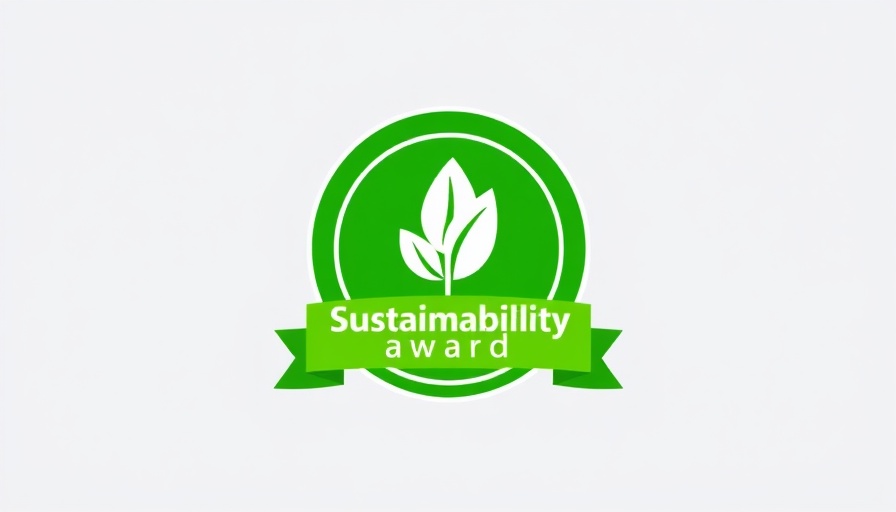 Sustainability Award 2025 logo with green leaf design.