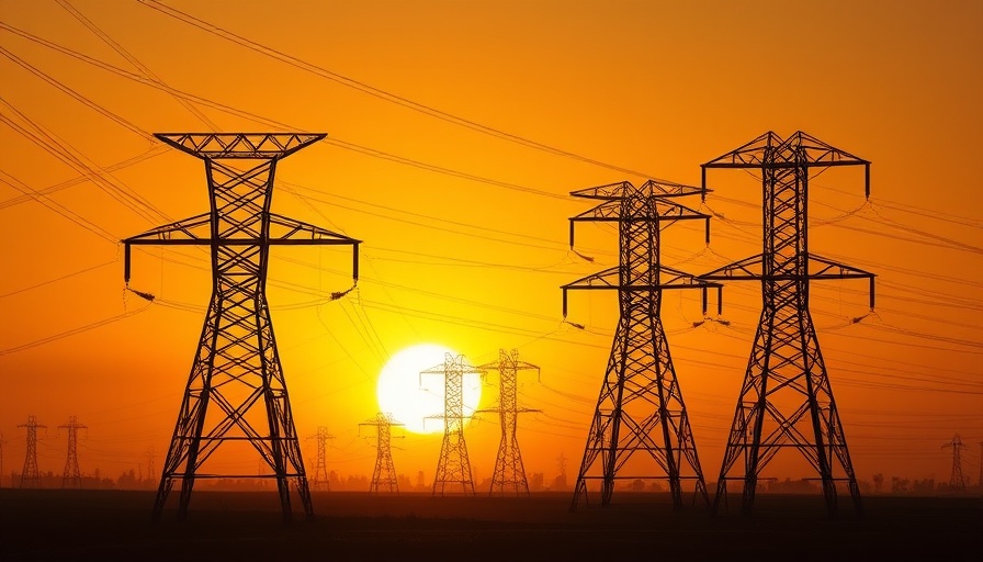 Power transmission towers silhouetted at sunset for energy grid capacity solutions.
