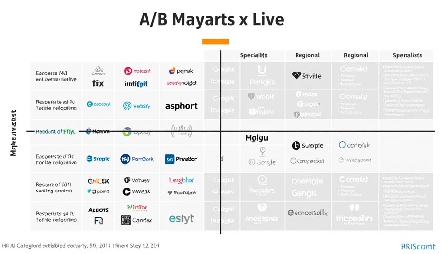 HR AI market matrix visualizing global and regional HR software solutions.