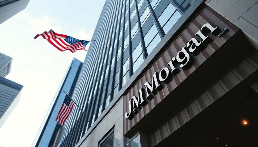 Modern office building with JP Morgan sign symbolizing business growth capital.