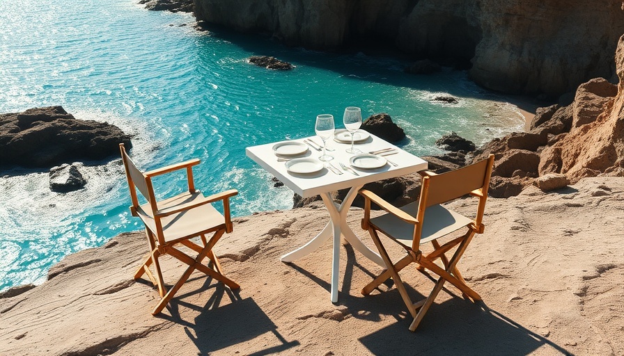 Do Not Disturb Mindset: Peaceful oceanside dining on rocky cliffs.