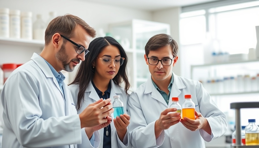 Scientists examining samples, reshoring pharmaceuticals impact on healthcare