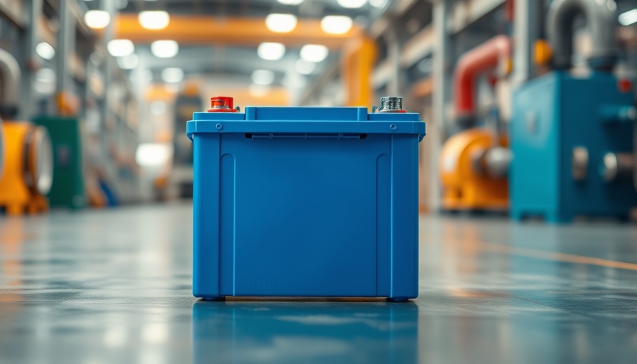 Industrial battery in a U.S. factory setting, representing manufacturing challenges.