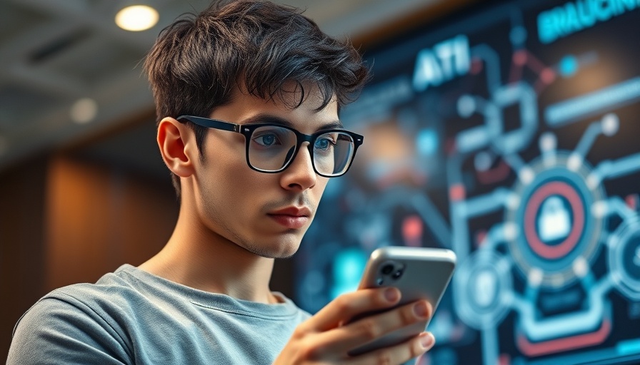Young man discussing AI, related to data ownership and monetization.