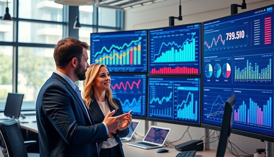 Business professionals discussing sales charts, illustrating how to increase sales with AI phone agents.