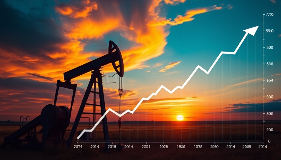 Impact of oil prices on tech stocks shown by rise and sunset.