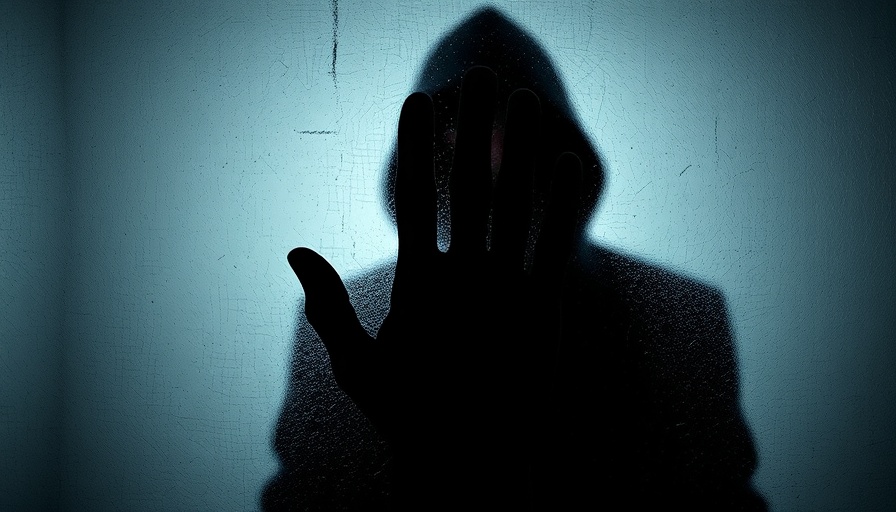 Eerie hand silhouette on frosted glass evokes new horror books theme.