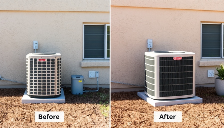 Before and after of HVAC units by a Houston HVAC company.